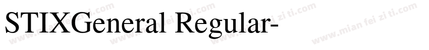 STIXGeneral Regular字体转换